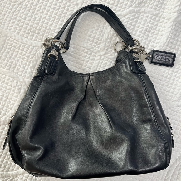 Black leather Coach purse - Picture 1 of 7